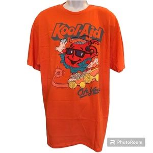 Old schools Kool Aid short sleeve orange T-shirt.  NWOT Size XL. UNISEX